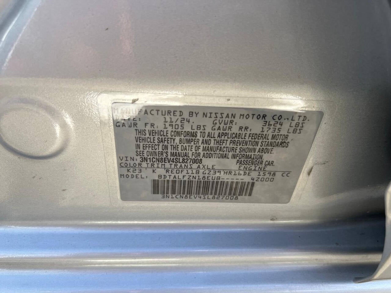 2025 Nissan Versa SV 4dr Sedan